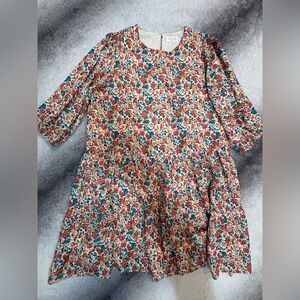 Pink Lily Beige‎ Floral Shift Dress Medium M